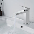 chrome finish basin faucet