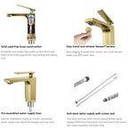 Rihine Bathroom Vanity Basin Faucet – Solid Brass, 1.8 GPM, 35mm Ceramic Cartridge-AB000001
