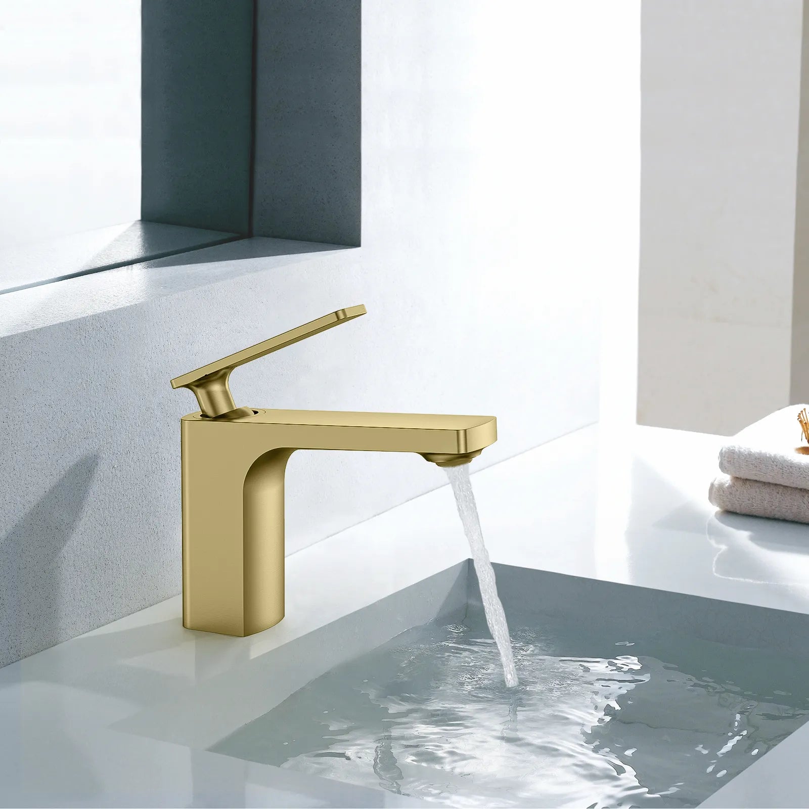 Rihine Bathroom Vanity Basin Faucet – Solid Brass, 1.8 GPM, 35mm Ceramic Cartridge-AB000001