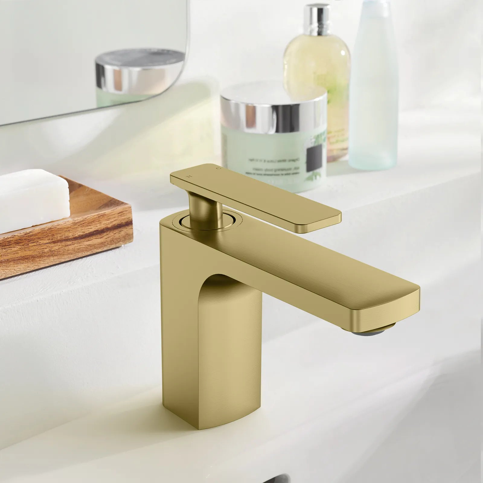 Rihine Bathroom Vanity Basin Faucet – Solid Brass, 1.8 GPM, 35mm Ceramic Cartridge-AB000001