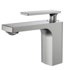 Rihine Bathroom Vanity Basin Faucet – Solid Brass, 1.8 GPM, 35mm Ceramic Cartridge-AB000001 Brushed Nickel