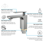 Rihine Bathroom Vanity Basin Faucet – Solid Brass, 1.8 GPM, 35mm Ceramic Cartridge-AB000001