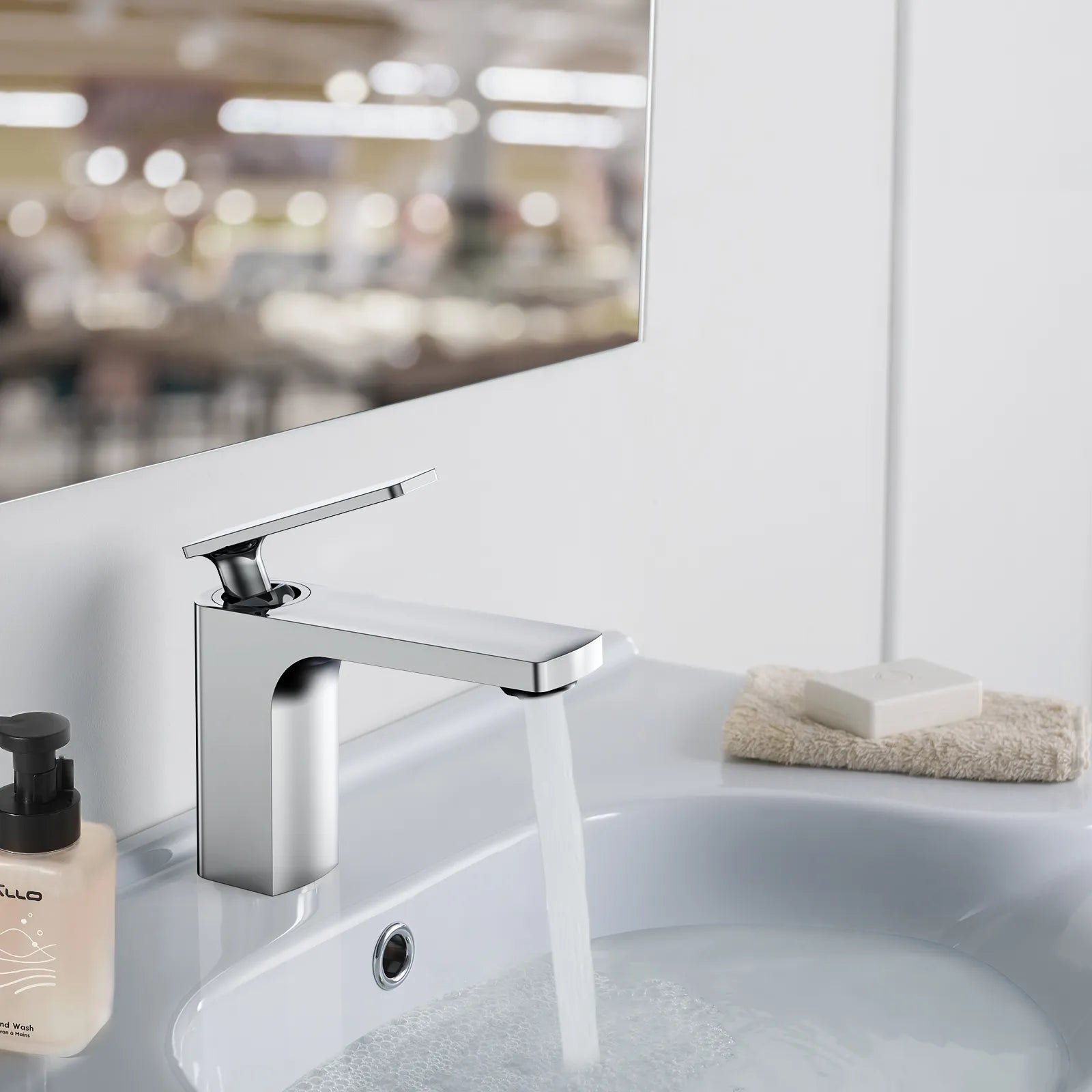 Solid Brass Rihine Basin Faucet with bidet spray and brass holder--AB000001+HBS0003