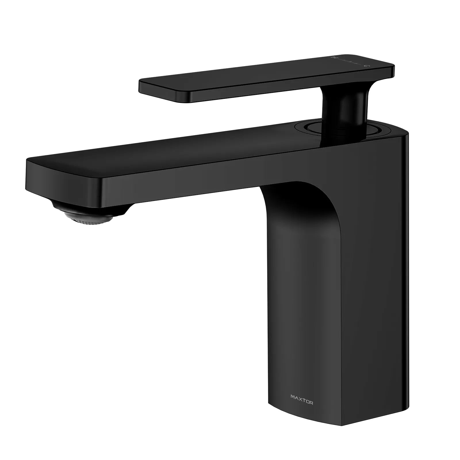 Rihine Bathroom Vanity Basin Faucet – Solid Brass, 1.8 GPM, 35mm Ceramic Cartridge-AB000001 Matte Black