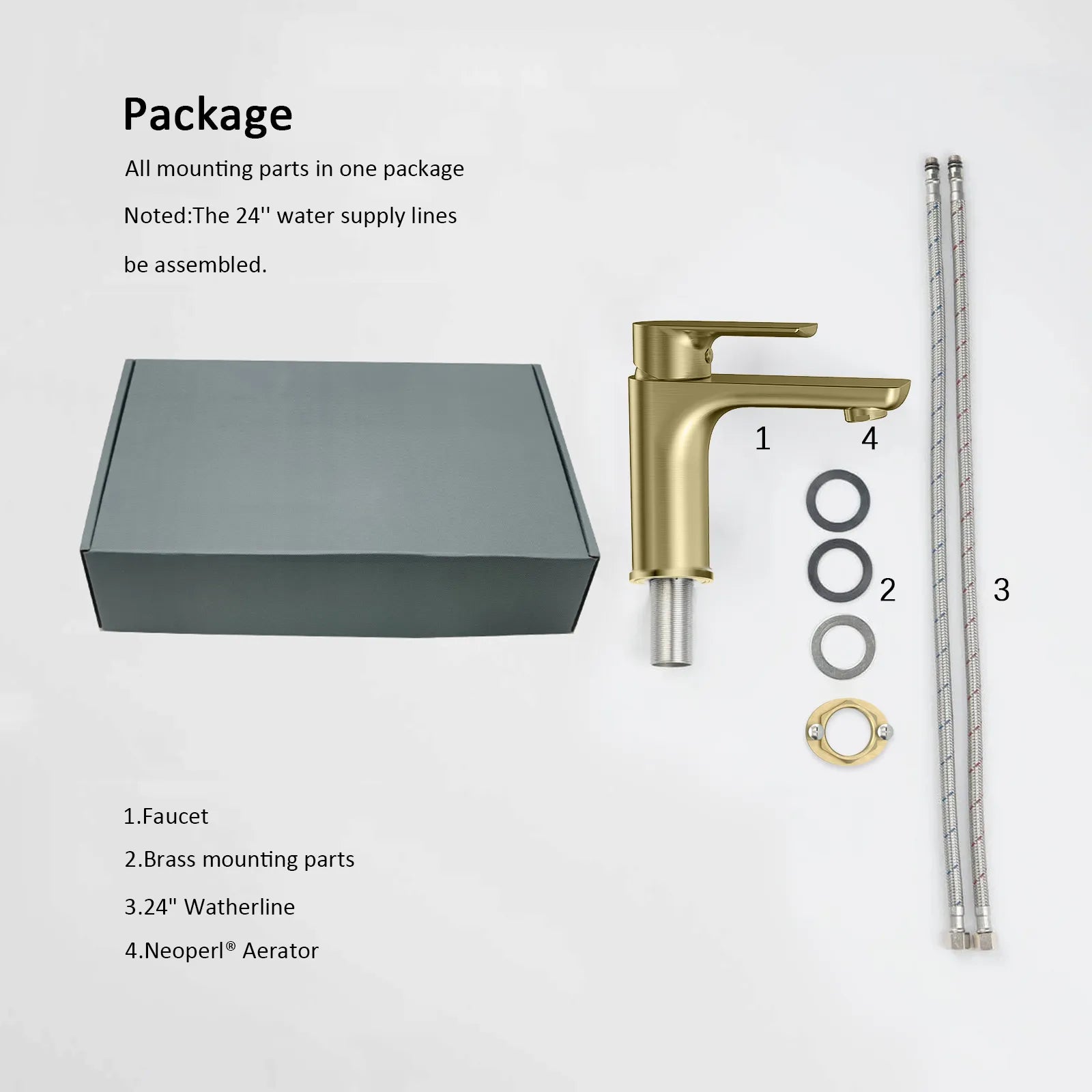Nile Single Handle Lead-Free Brass Basin Faucet-AB000003