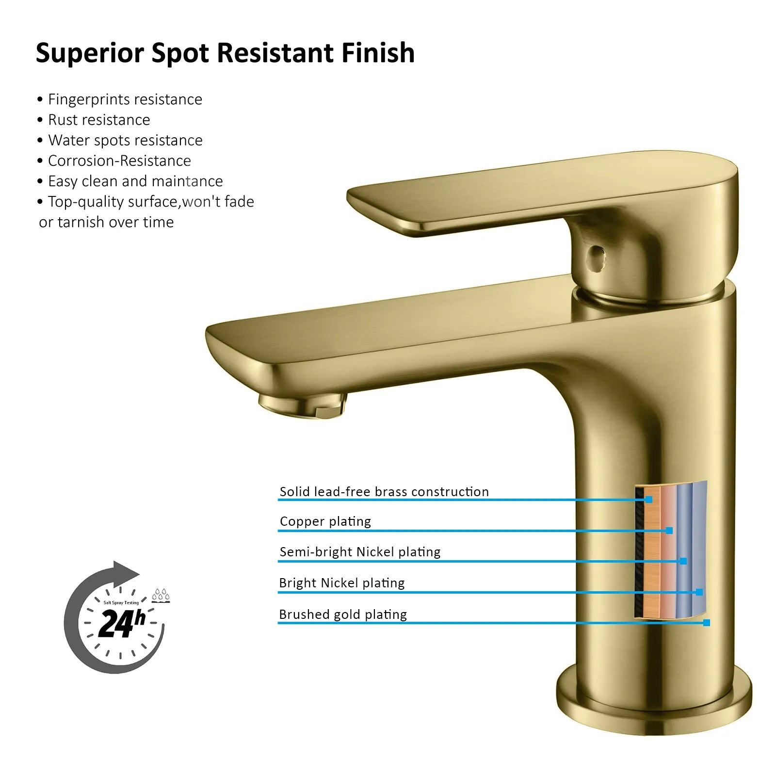 Nile Single Handle Lead-Free Brass Basin Faucet-AB000003