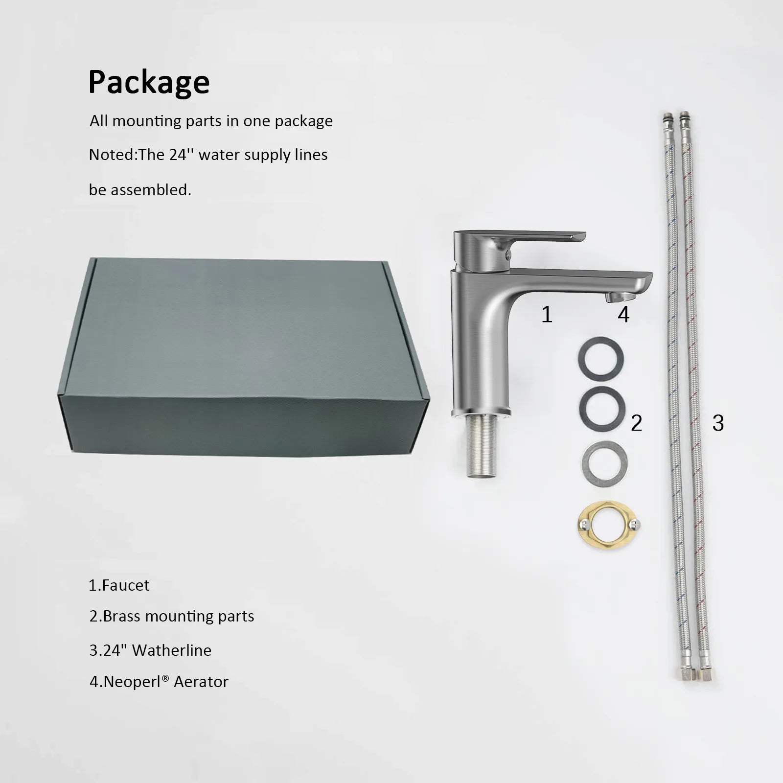 Nile Single Handle Lead-Free Brass Basin Faucet-AB000003