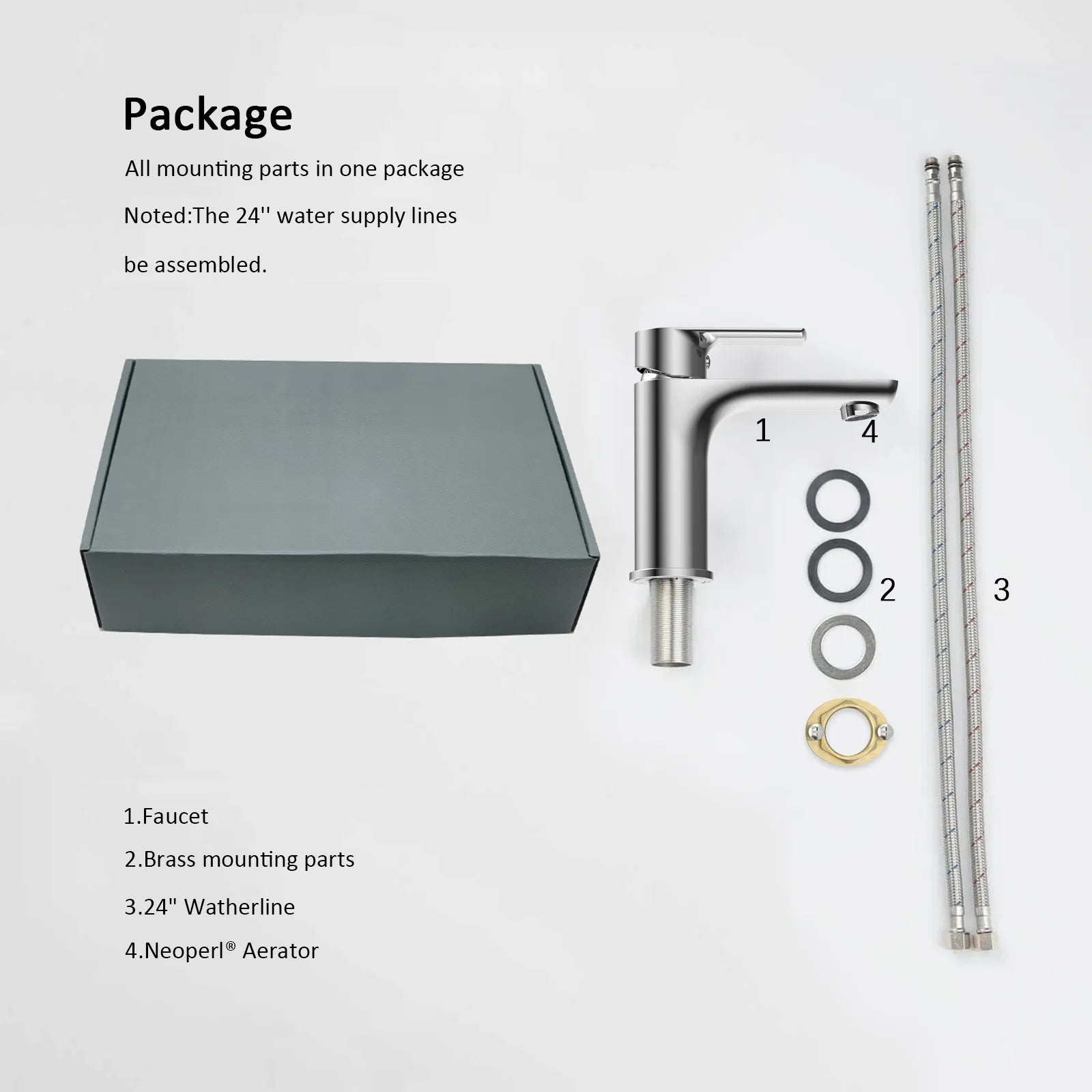 Nile Single Handle Lead-Free Brass Basin Faucet-AB000003
