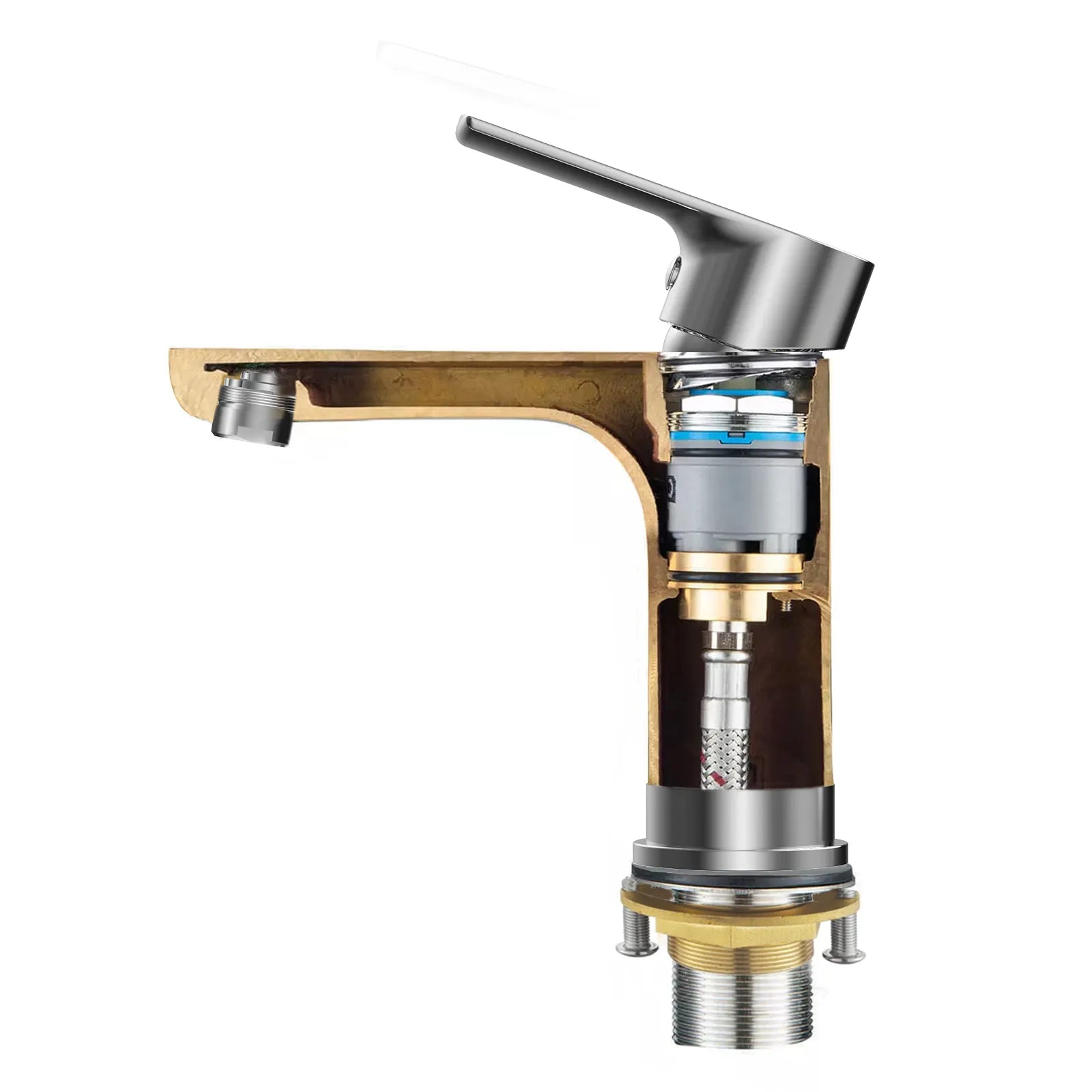 Nile Single Handle Lead-Free Brass Basin Faucet-AB000003
