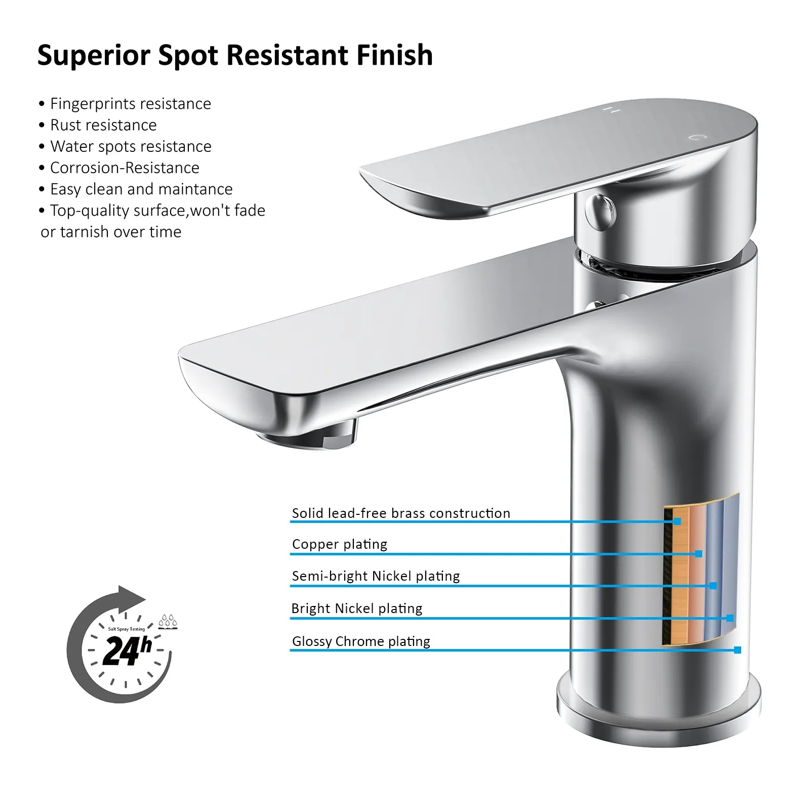 Nile Single Handle Lead-Free Brass Basin Faucet-AB000003
