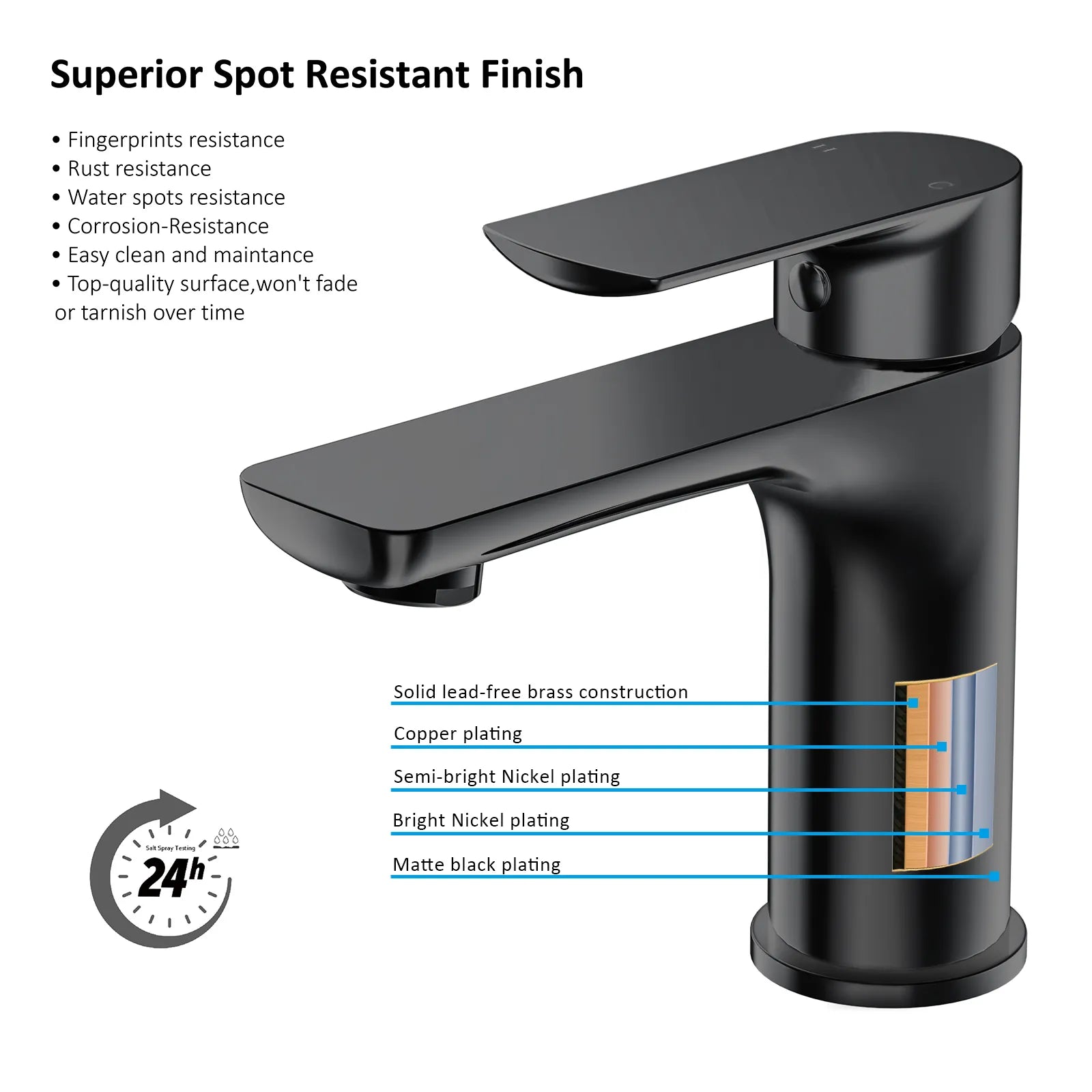 Nile Single Handle Lead-Free Brass Basin Faucet-AB000003