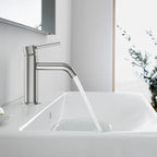 Circular Bathroom Basin Faucet – Solid Brass Single Lever Mixer AB000004
