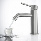 Circular Bathroom Basin Faucet – Solid Brass Single Lever Mixer AB000004