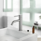 Circular Bathroom Basin Faucet – Solid Brass Single Lever Mixer AB000004