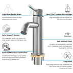 Circular Bathroom Basin Faucet – Solid Brass Single Lever Mixer AB000004