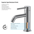 Circular Bathroom Basin Faucet – Solid Brass Single Lever Mixer AB000004