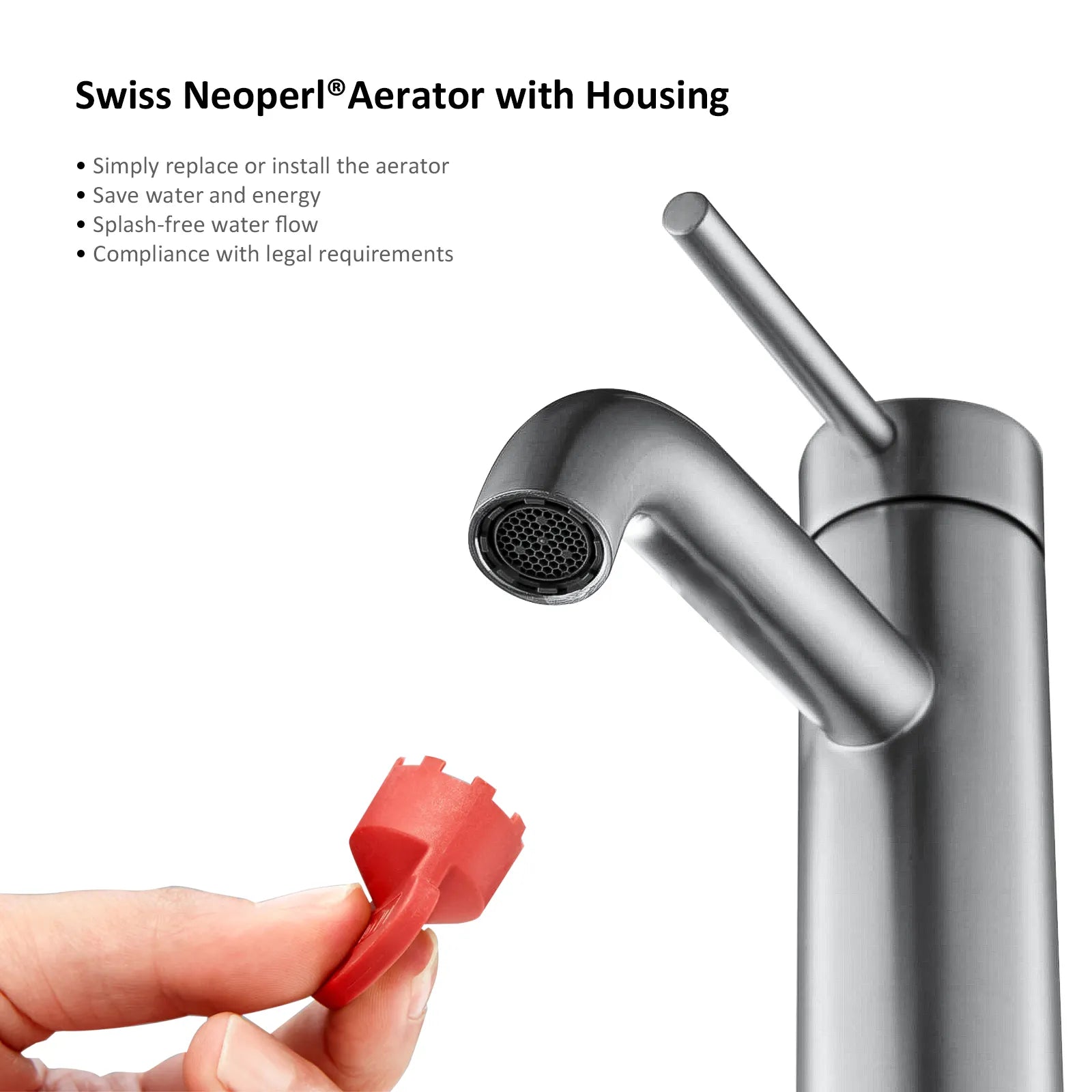 Circular Bathroom Basin Faucet – Solid Brass Single Lever Mixer AB000004