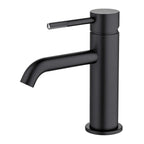 Circular Bathroom Basin Faucet – Solid Brass Single Lever Mixer AB000004 Matte Black