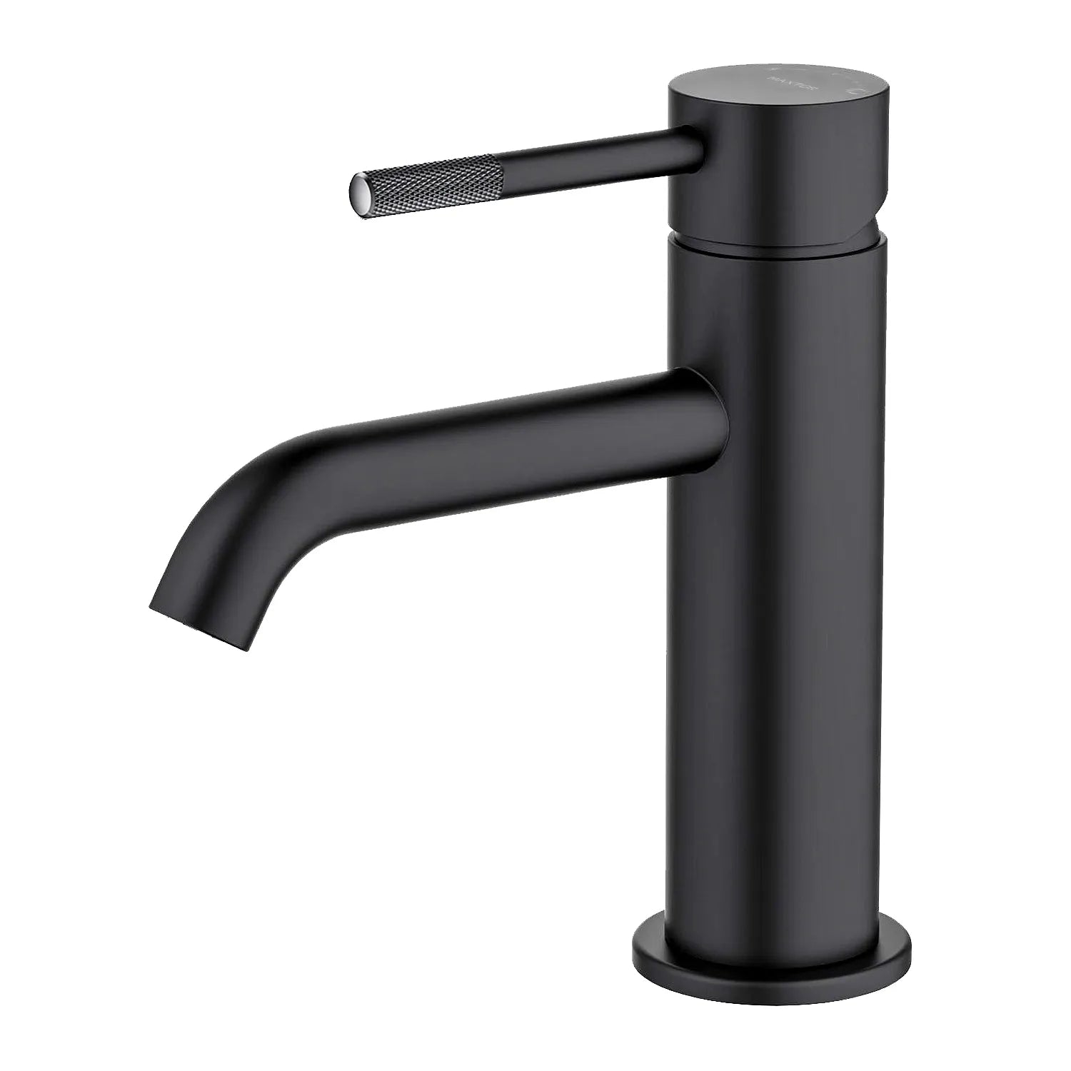 Circular Bathroom Basin Faucet – Solid Brass Single Lever Mixer AB000004 Matte Black
