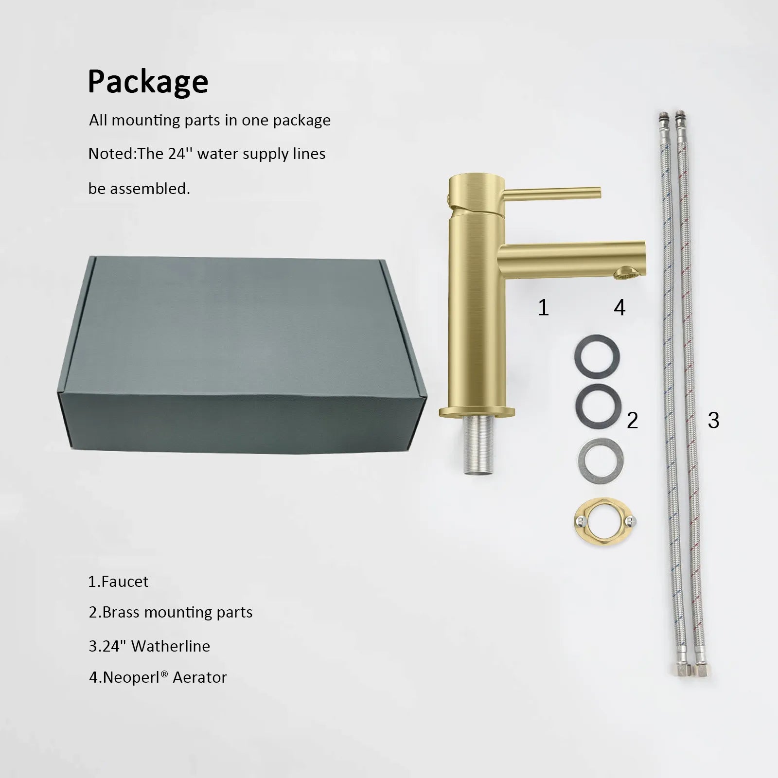 Solid Brass Bathroom Basin Faucet-AB000005