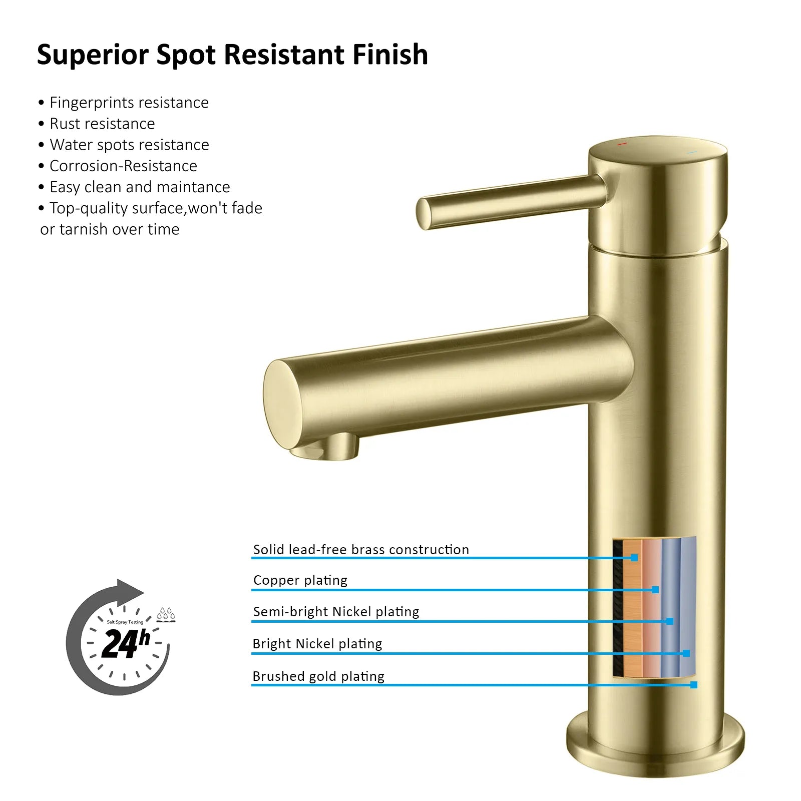 Solid Brass Bathroom Basin Faucet-AB000005