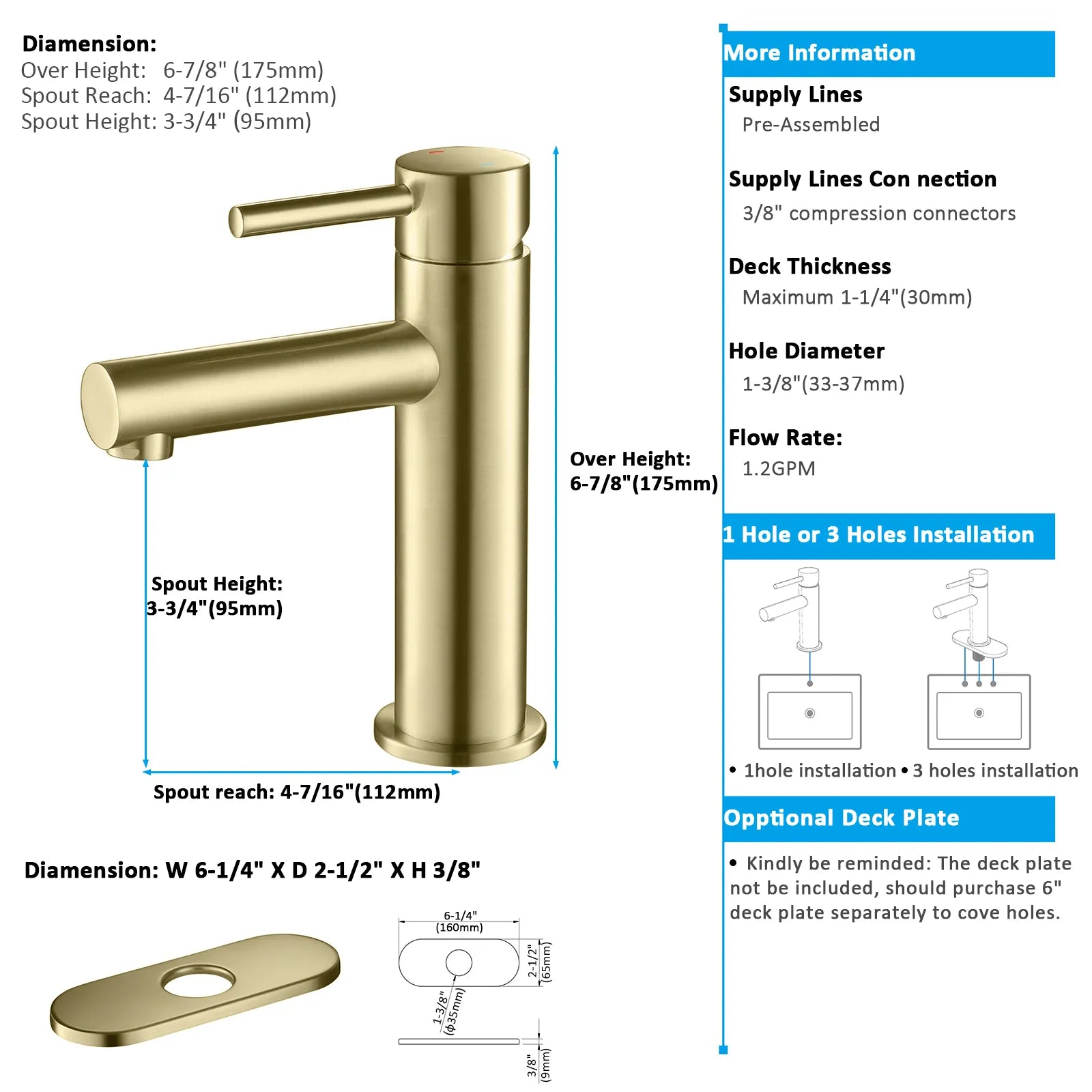 Solid Brass Bathroom Basin Faucet-AB000005