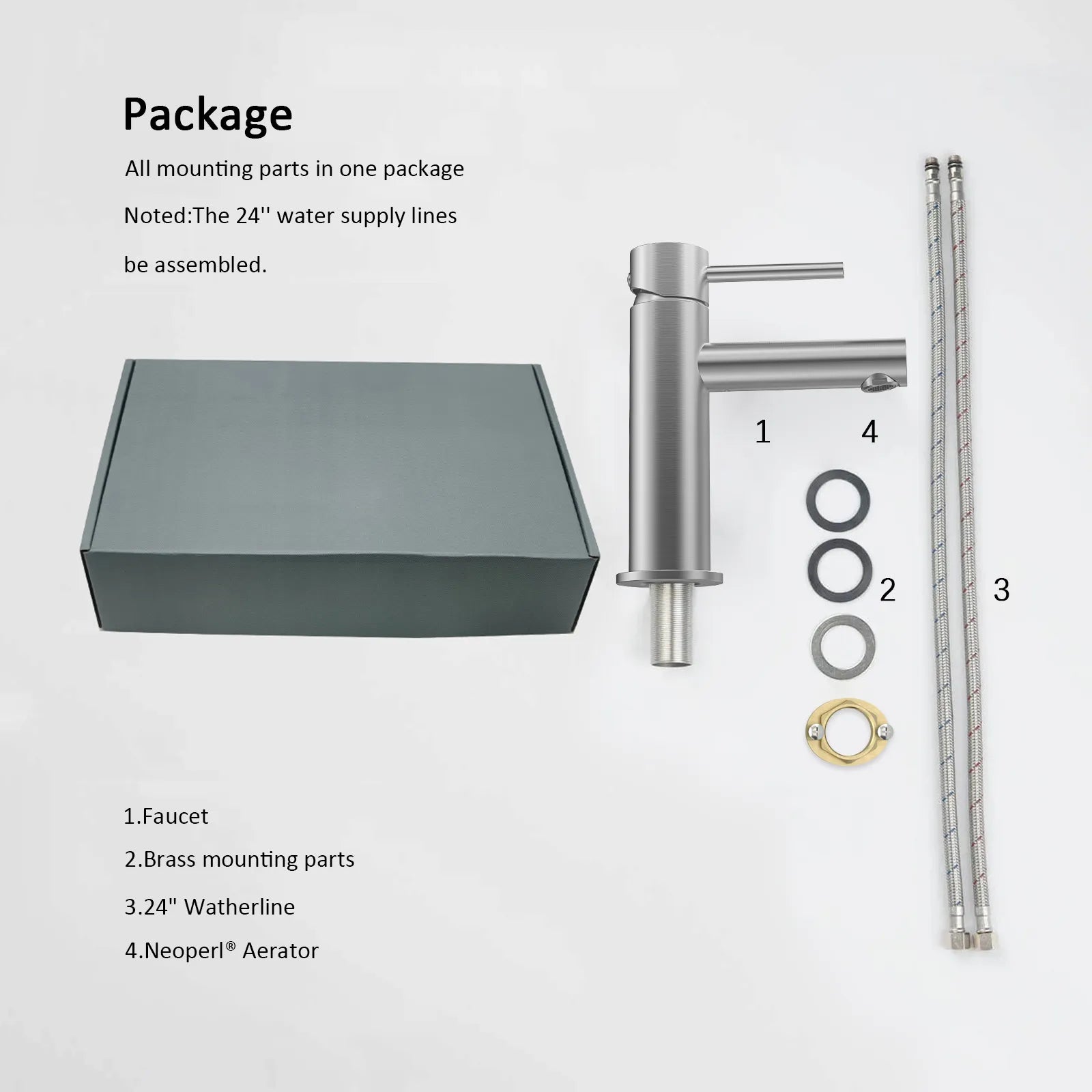 Solid Brass Bathroom Basin Faucet-AB000005