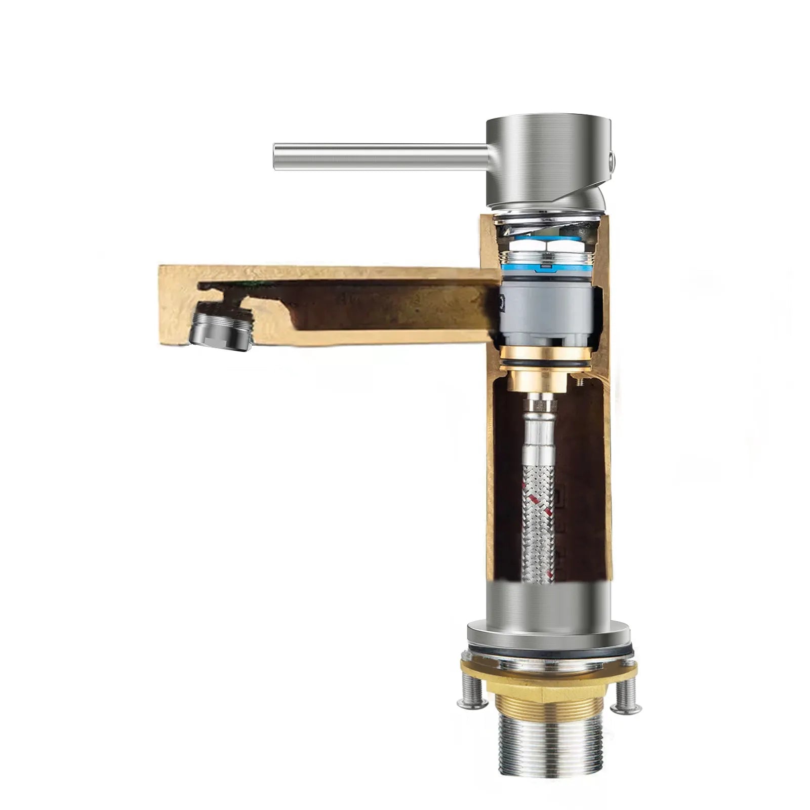 Solid Brass Bathroom Basin Faucet-AB000005