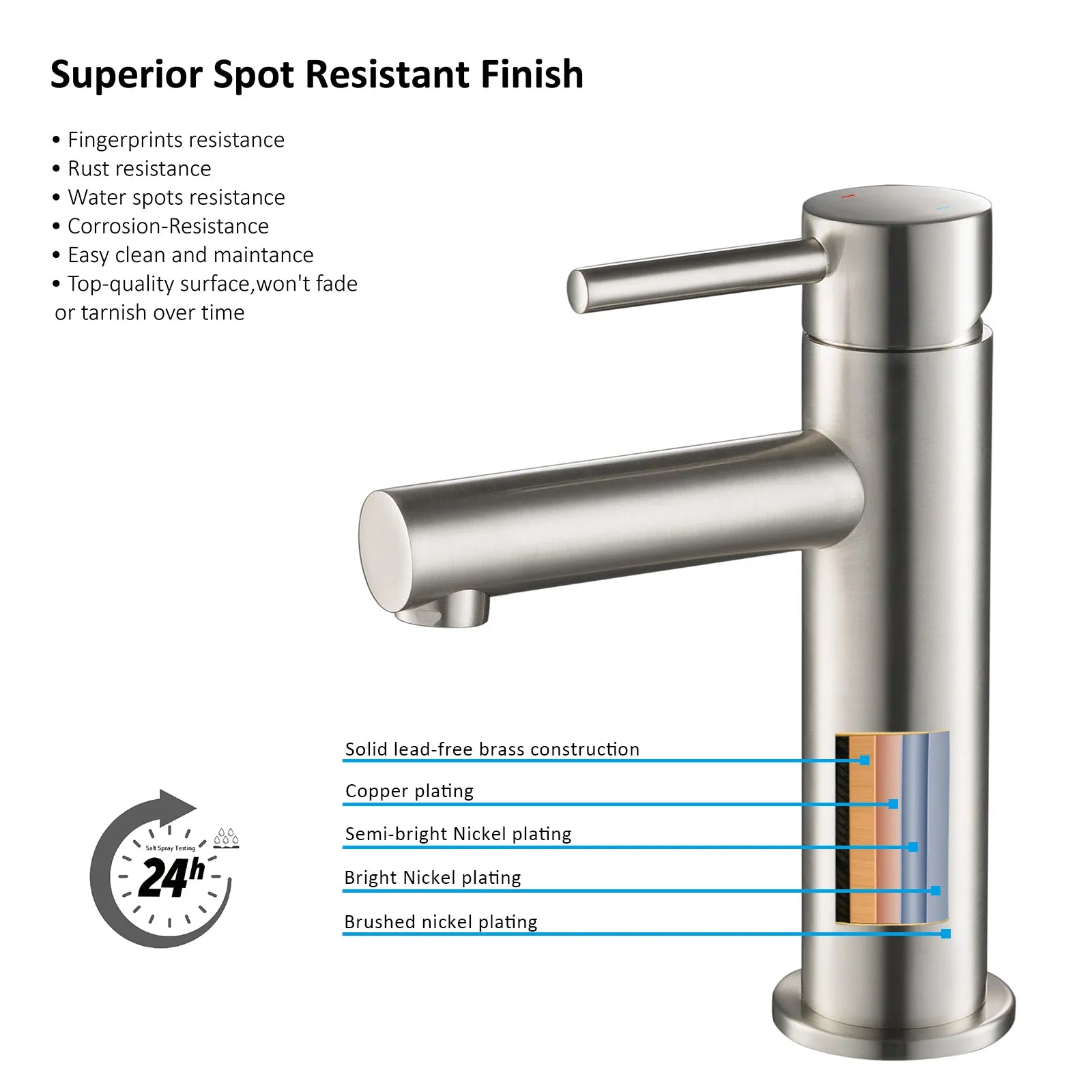 Solid Brass Bathroom Basin Faucet-AB000005