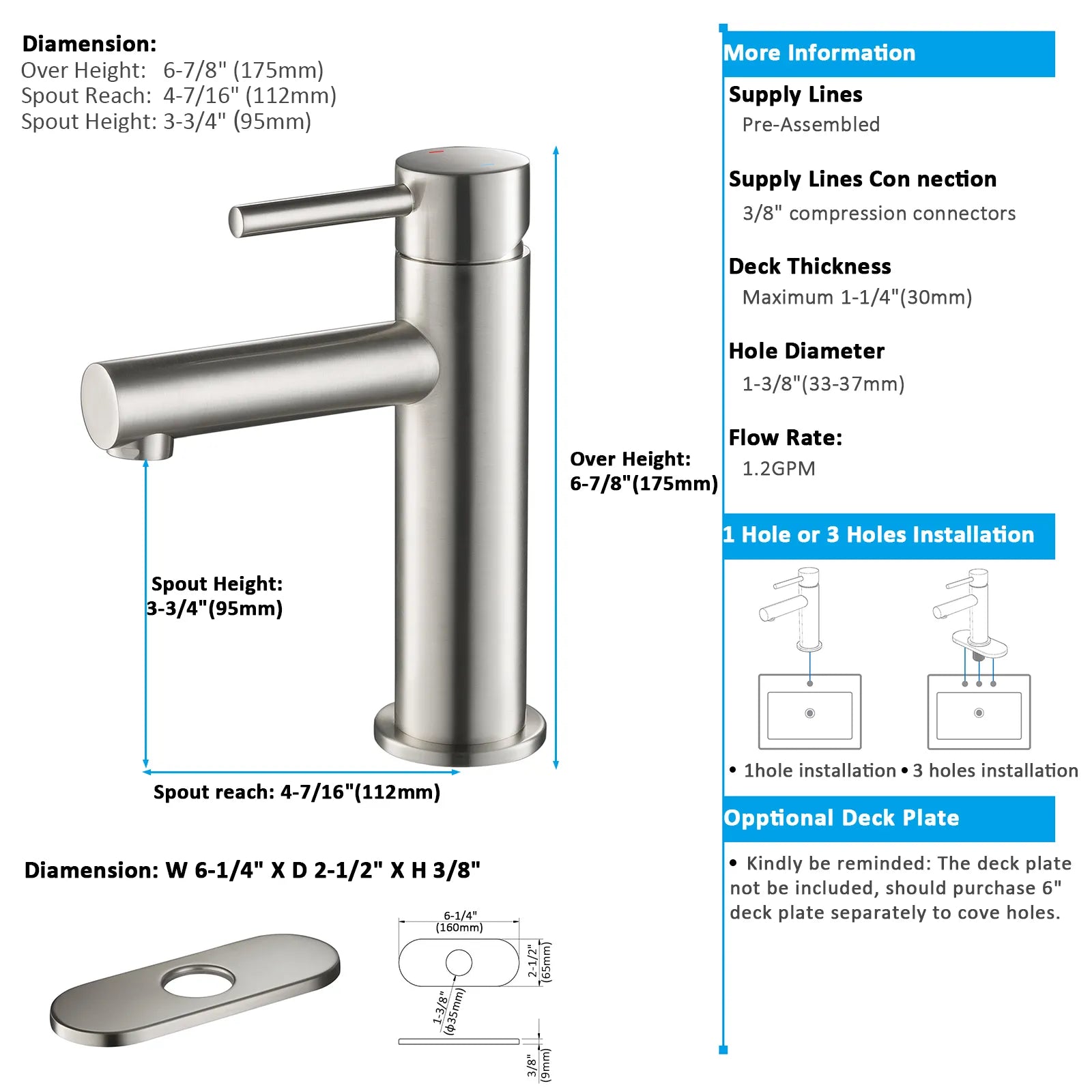 Solid Brass Bathroom Basin Faucet-AB000005