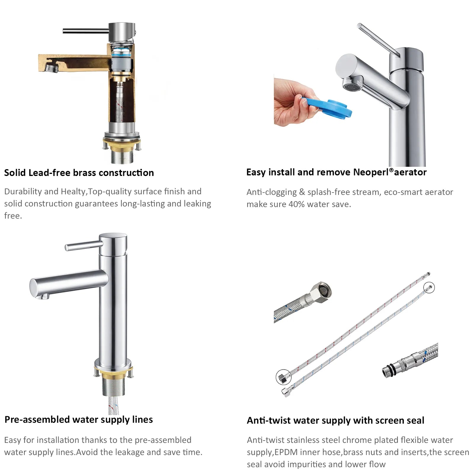 Solid Brass Bathroom Basin Faucet-AB000005