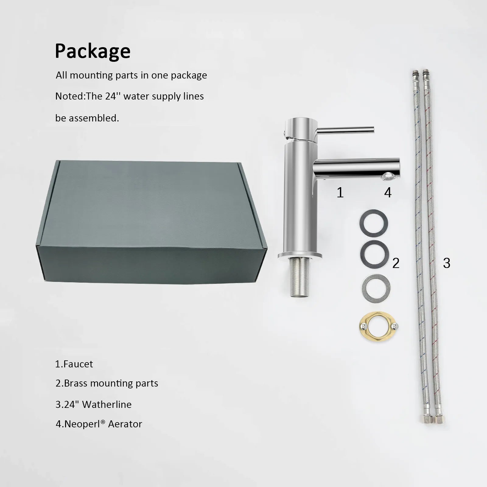 Solid Brass Bathroom Basin Faucet-AB000005