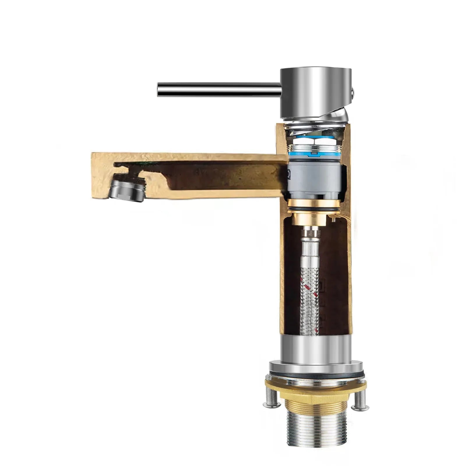Solid Brass Bathroom Basin Faucet-AB000005
