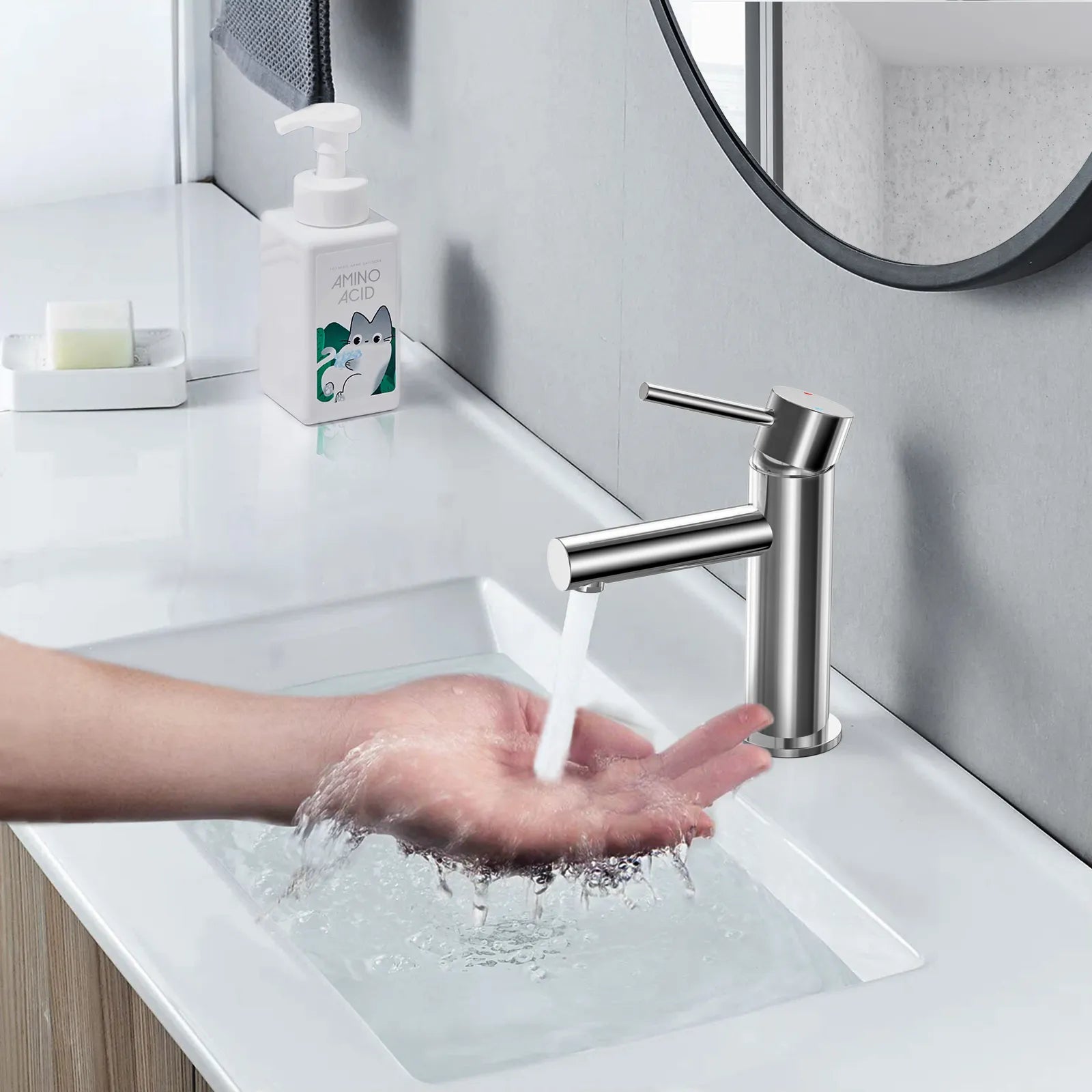 Solid Brass Bathroom Basin Faucet-AB000005