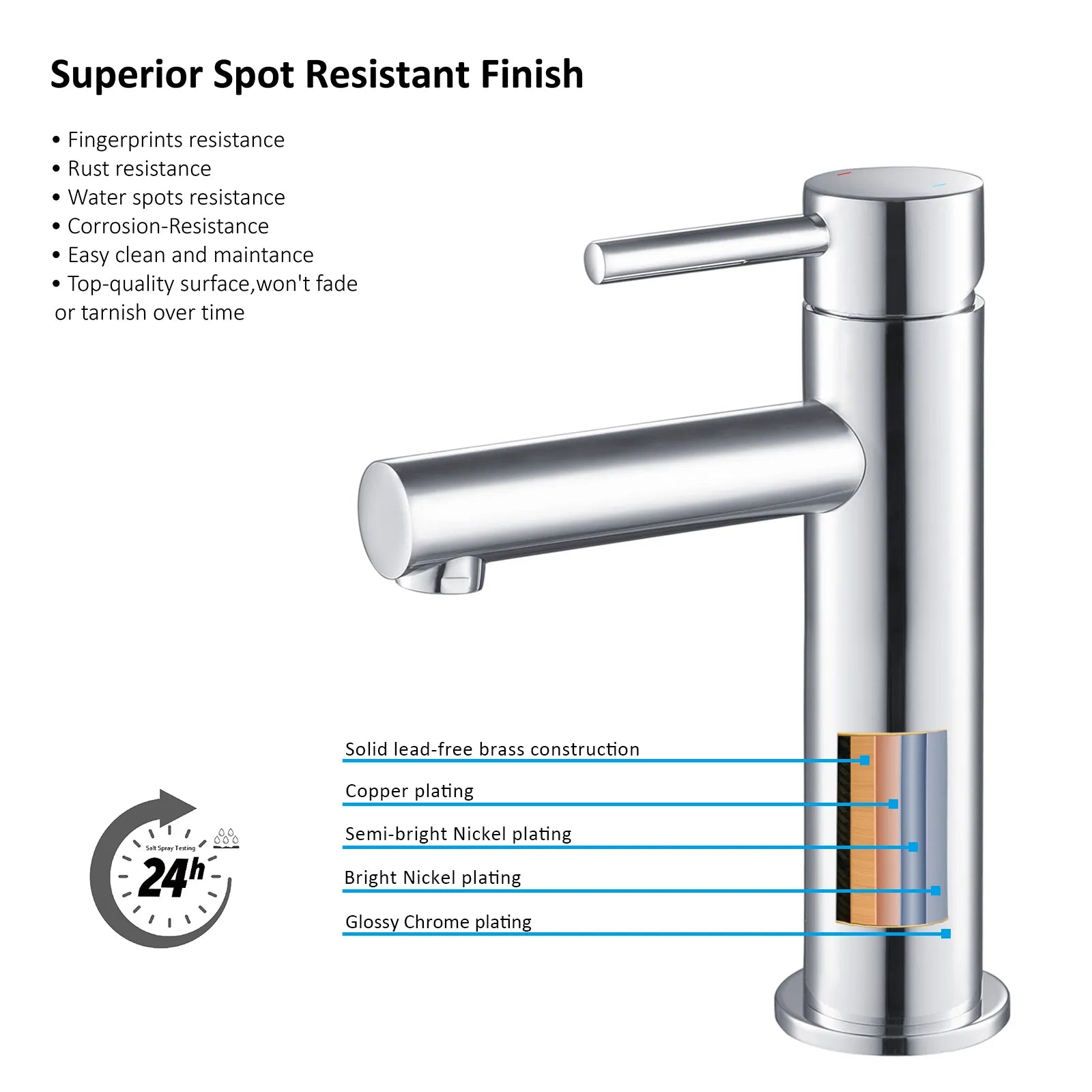 Solid Brass Bathroom Basin Faucet-AB000005