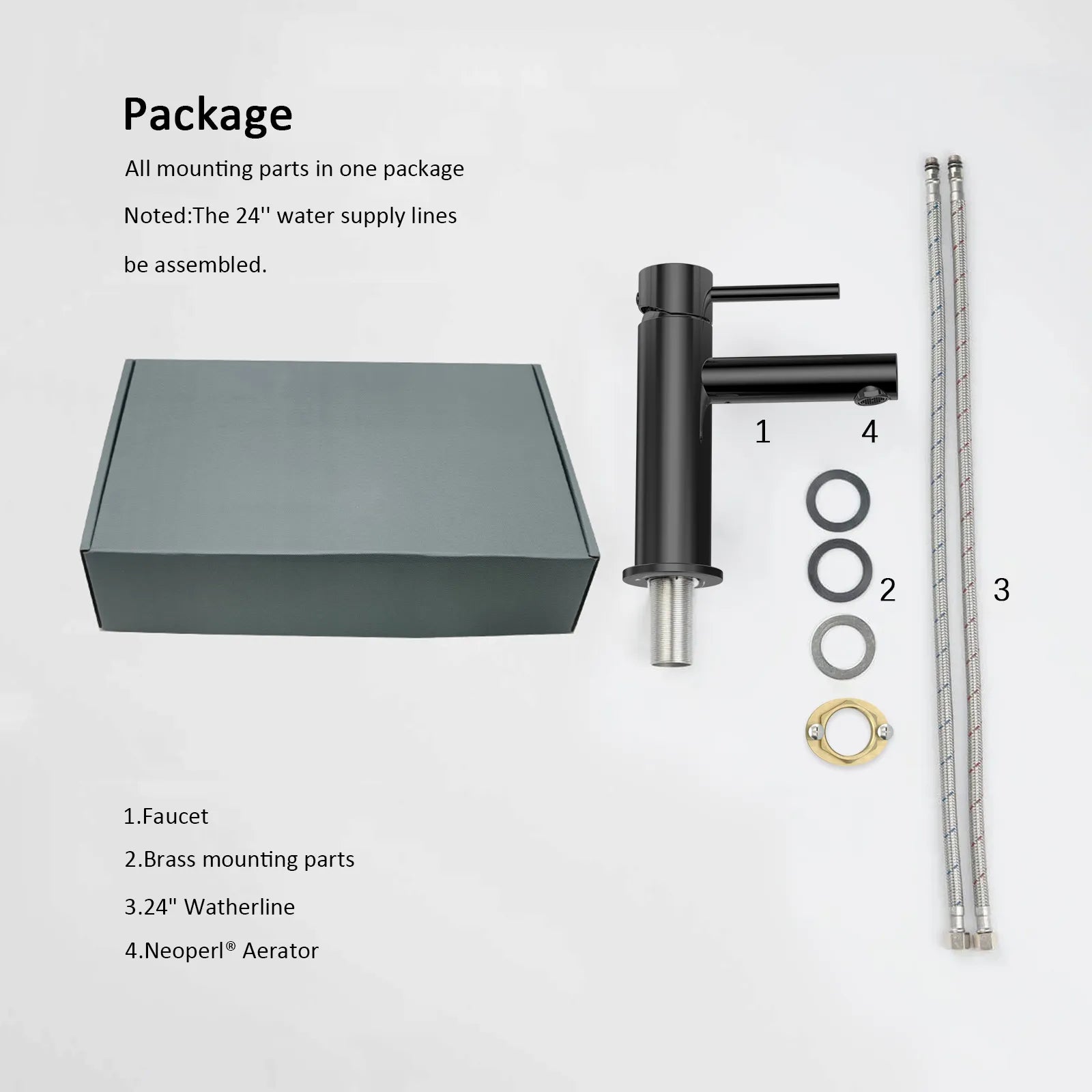 Solid Brass Bathroom Basin Faucet-AB000005