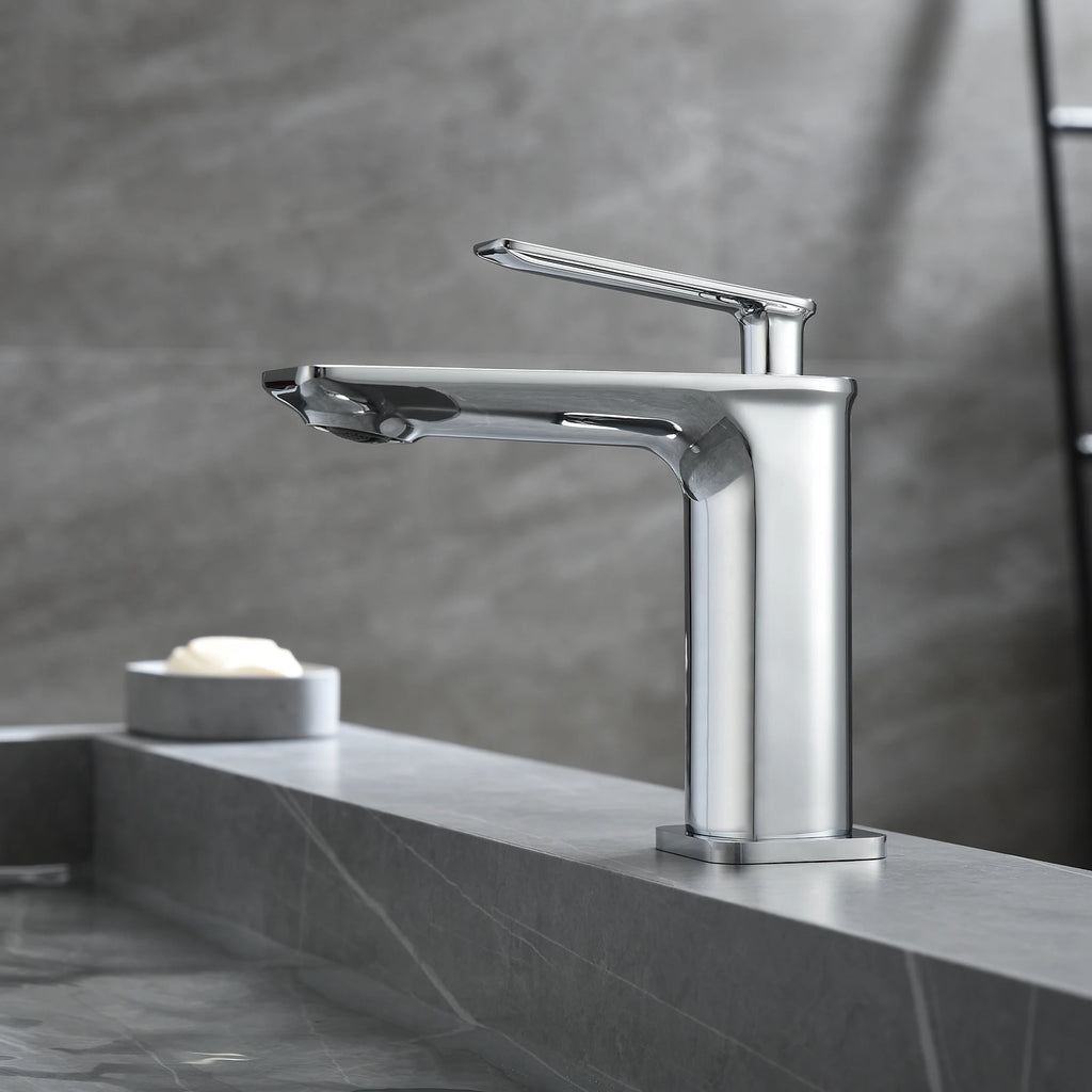 Single Handle Lead-Free Bathroom Basin Faucet – Coin Slot Aerator – AB000011