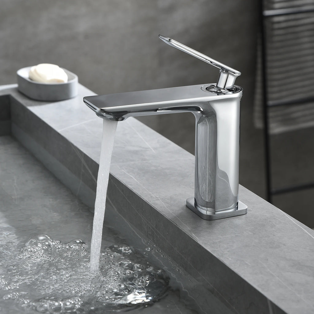 Single Handle Lead-Free Bathroom Basin Faucet – Coin Slot Aerator – AB000011