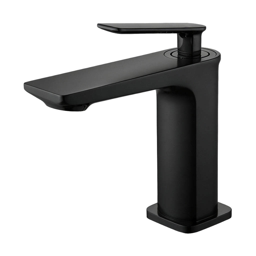 Single Handle Lead-Free Bathroom Basin Faucet – Coin Slot Aerator – AB000011 Matte Black
