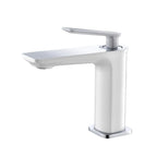 Single Handle Lead-Free Bathroom Basin Faucet – Coin Slot Aerator – AB000011 Matte White