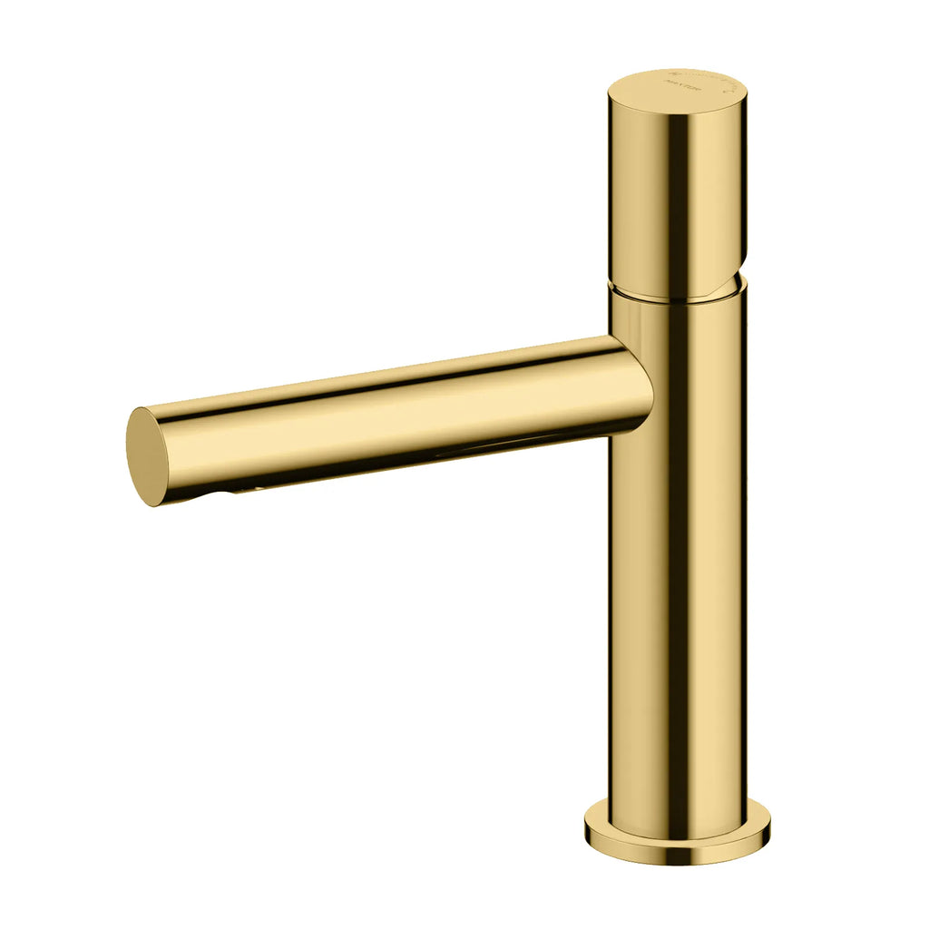 MAXTOR Single Hand-Wheel Basin Faucet with Lead-Free Brass Body & Neoperl Aerator-AB000032 Brushed Gold