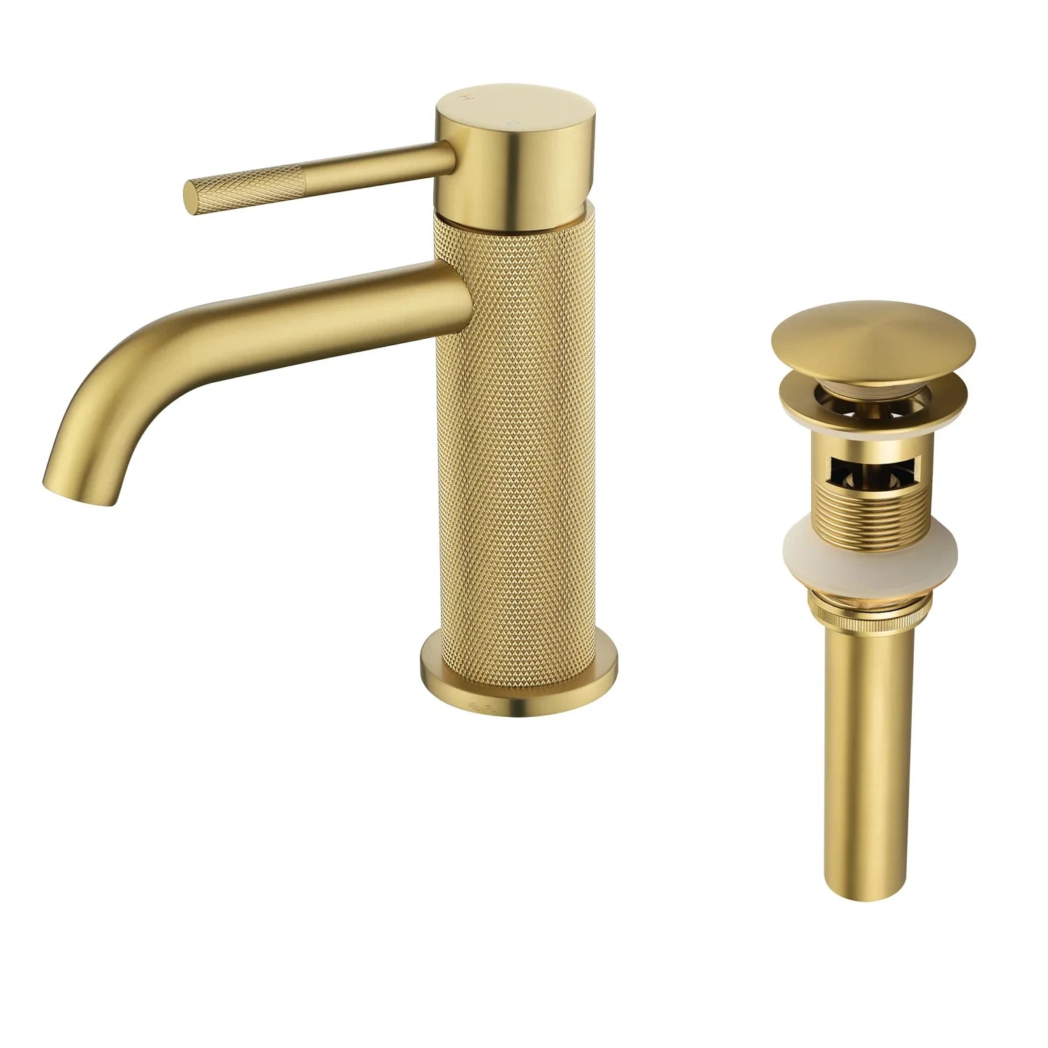 MAXTOR S-COOL Series Bathroom Vanity Basin Faucet – Knurled Luxury Single Handle Mixer Tap-AB000033