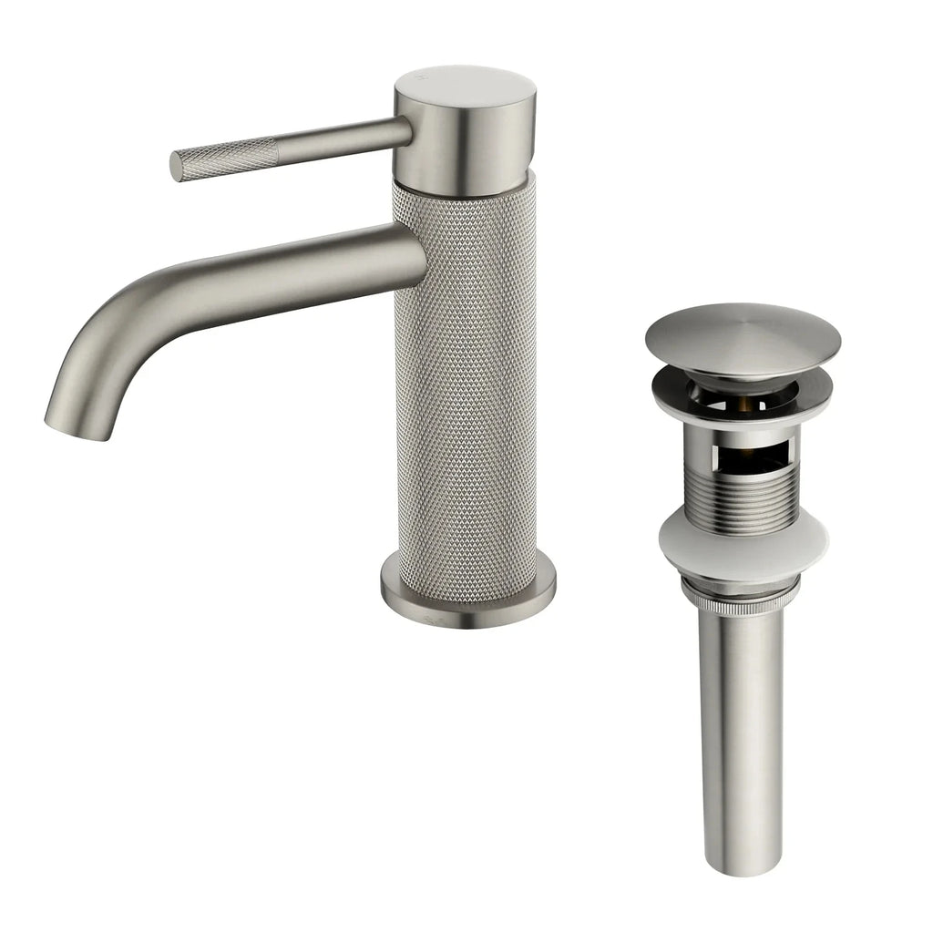MAXTOR S-COOL Series Bathroom Vanity Basin Faucet – Knurled Luxury Single Handle Mixer Tap-AB000033