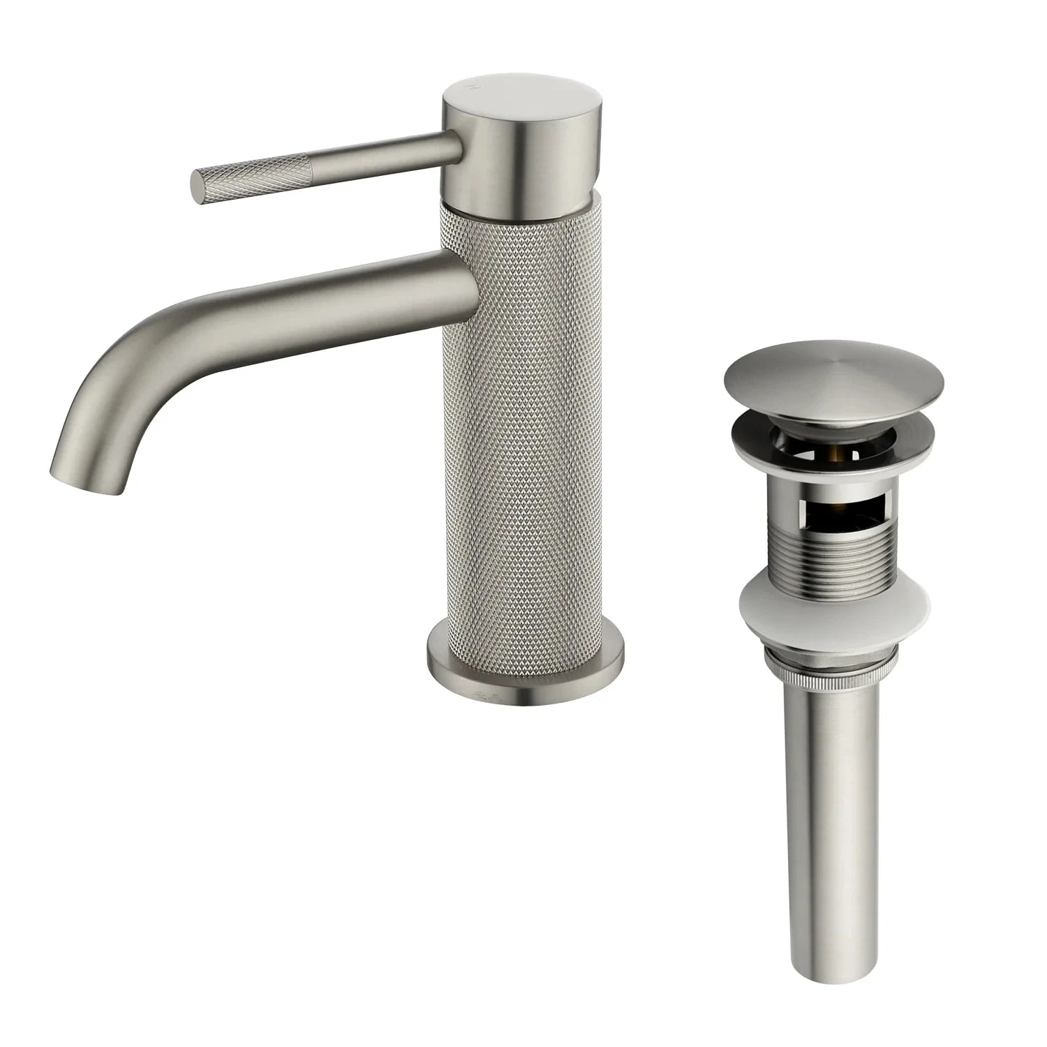 MAXTOR S-COOL Series Bathroom Vanity Basin Faucet – Knurled Luxury Single Handle Mixer Tap-AB000033