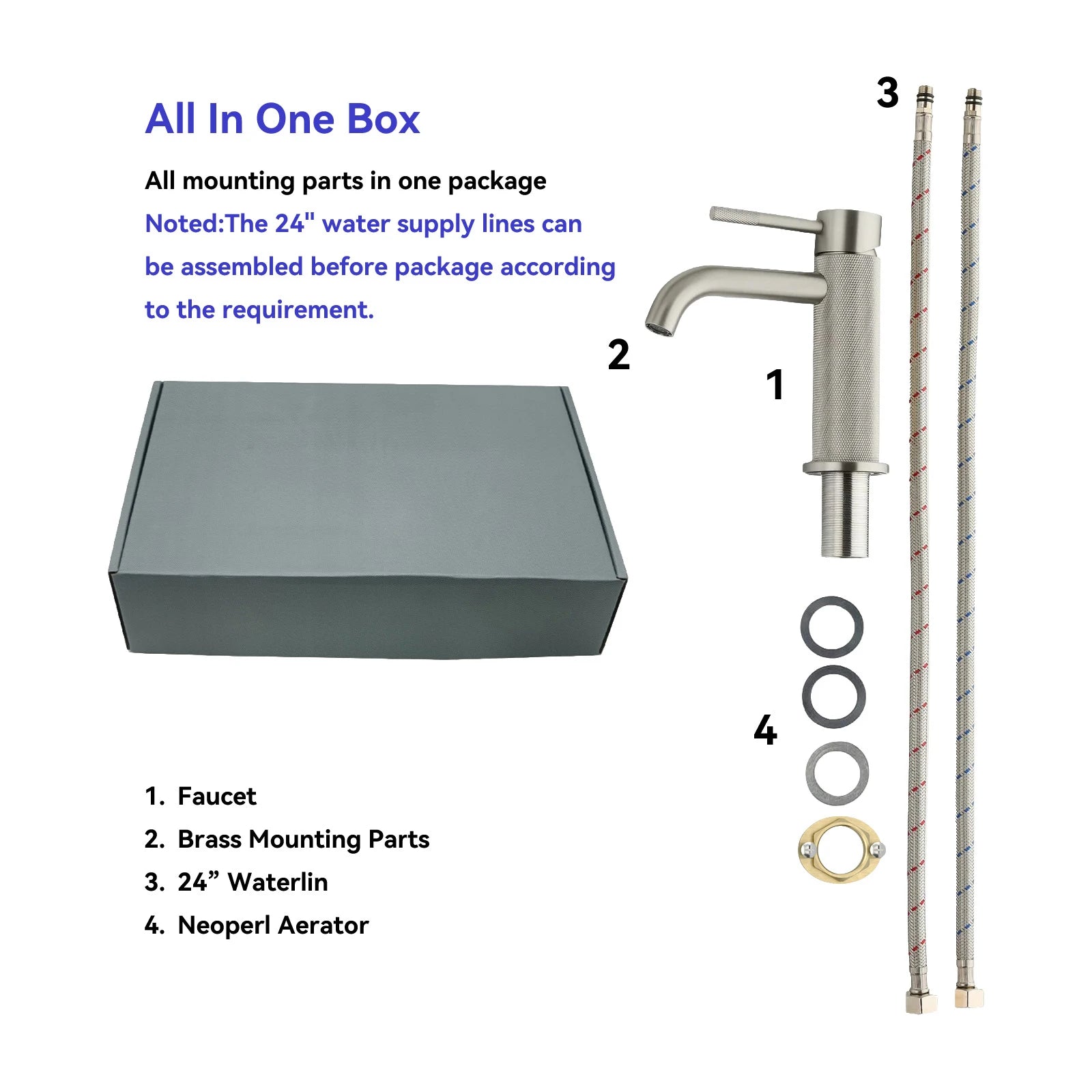 MAXTOR S-COOL Series Bathroom Vanity Basin Faucet – Knurled Luxury Single Handle Mixer Tap-AB000033