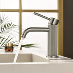 MAXTOR S-COOL Series Bathroom Vanity Basin Faucet – Knurled Luxury Single Handle Mixer Tap-AB000033