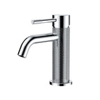 MAXTOR S-COOL Series Bathroom Vanity Basin Faucet – Knurled Luxury Single Handle Mixer Tap-AB000033 Chrome