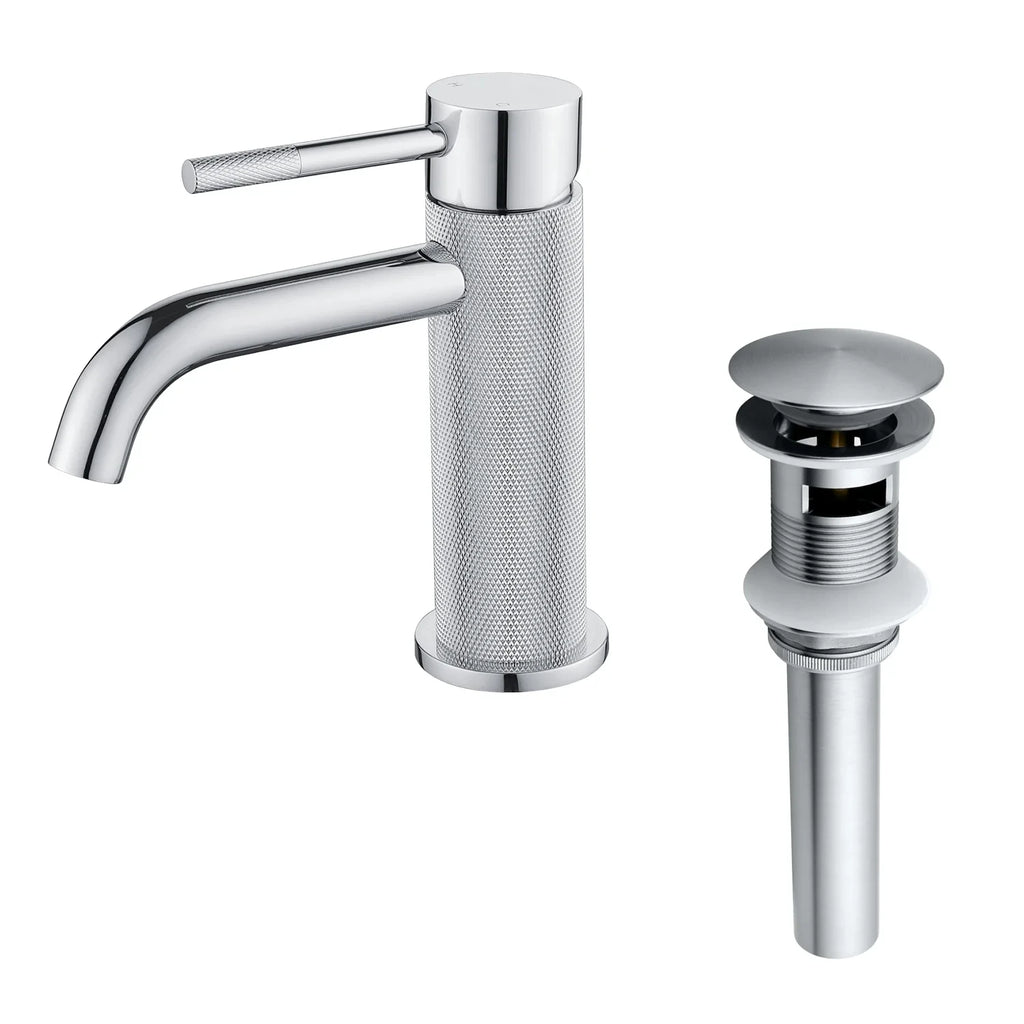 MAXTOR S-COOL Series Bathroom Vanity Basin Faucet – Knurled Luxury Single Handle Mixer Tap-AB000033