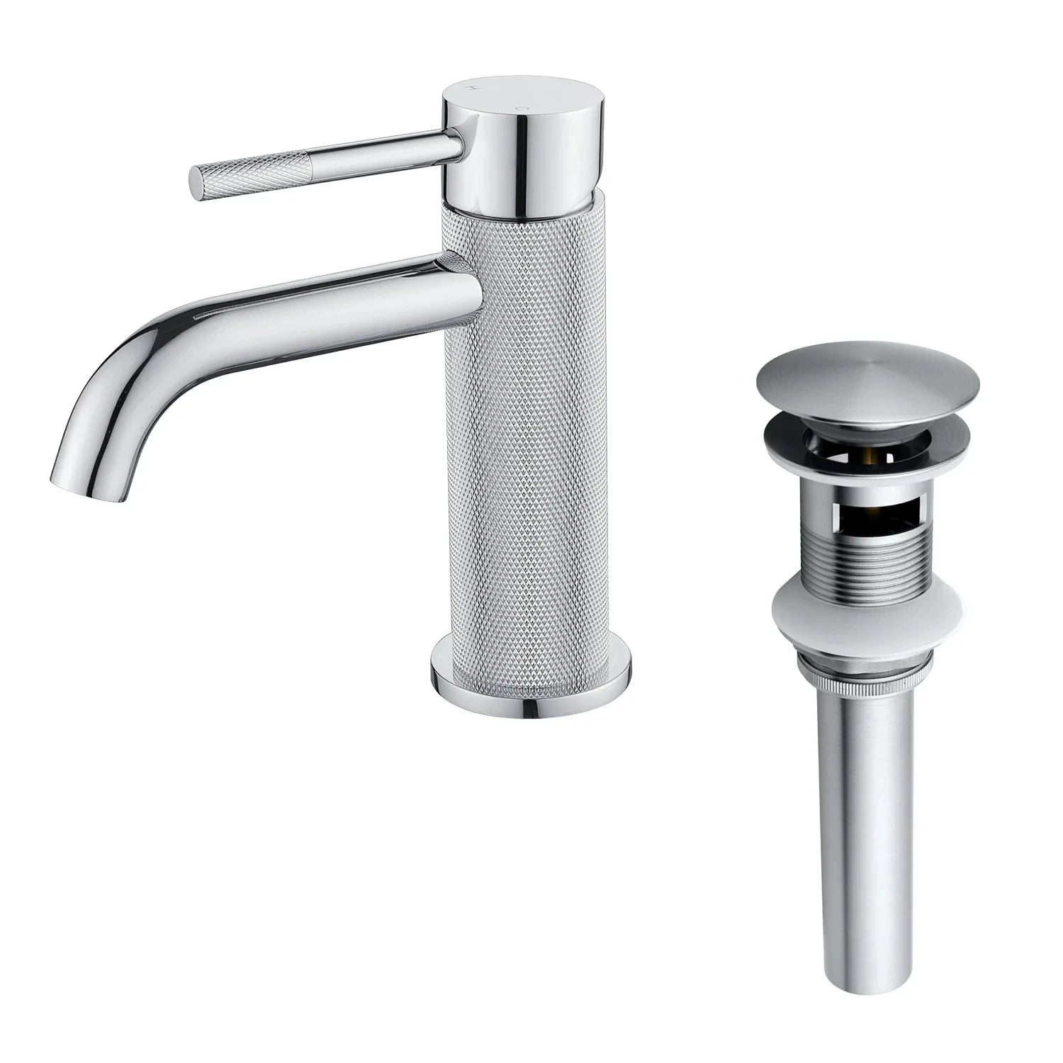 MAXTOR S-COOL Series Bathroom Vanity Basin Faucet – Knurled Luxury Single Handle Mixer Tap-AB000033