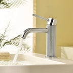 MAXTOR S-COOL Series Bathroom Vanity Basin Faucet – Knurled Luxury Single Handle Mixer Tap-AB000033